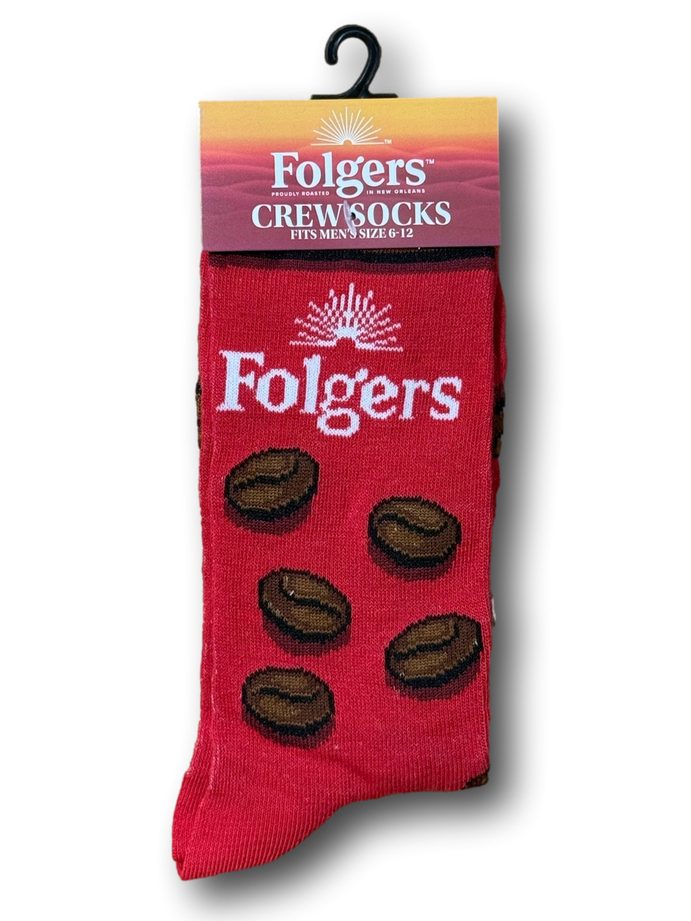 3/$20 Folgers Coffee Funny Novelty Crew Socks - NWT